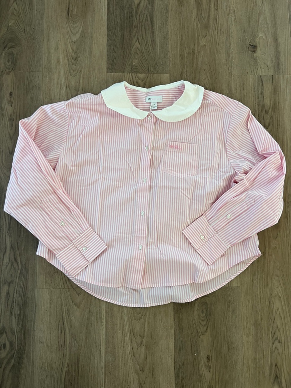 Sandy Liang x Gap Stripe Peter Pan Collar Shirt